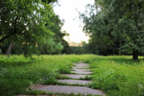 Preview: Blurred Concrete Panels In The Park Background