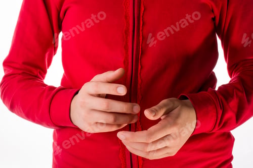 Preview: Hand Making A Gesture On A White Background
