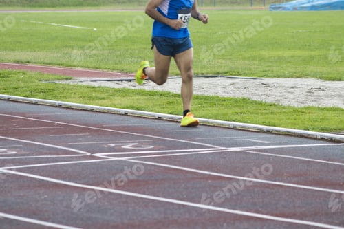 Preview: Athletes Running On The Athletics Track