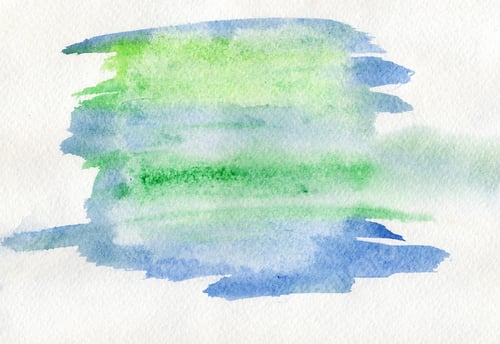 Preview: Blue And Green Watercolor Brush Strokes Banner