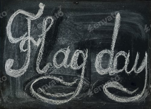 Preview: Flag Day Blackboard Sign