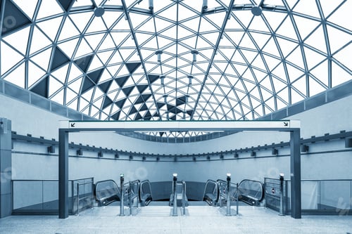 Preview: Moving Escalator In The Business Center Of A City