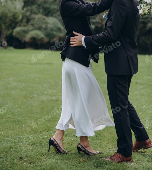 Preview: Wedding Couple Together Celebrating Happy Wedding Day. Wedding Agency Concept.