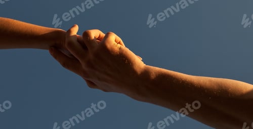 Preview: Hands Together Praying In Bright Sky