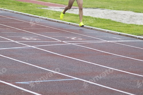 Preview: Athletes Running On The Athletics Track