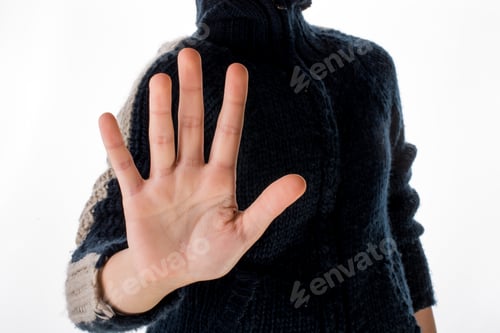 Preview: Hand Making A Gesture On A White Background