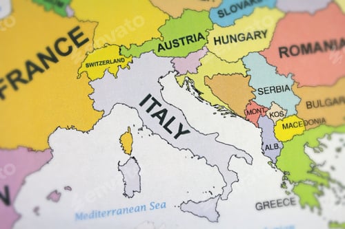 Preview: Italy Map Close Up