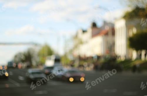 Preview: Blurred Cars In The Downtown