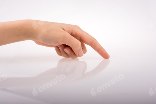 Preview: Hand Pointing On A White Background
