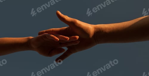 Preview: Silhouette Of Female Hands During Sunset