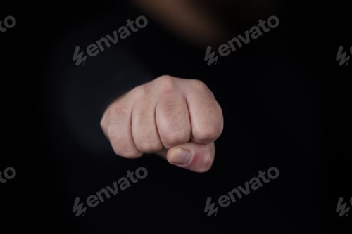Preview: Close Up Hand Of A Man. A Strong Punch