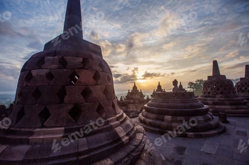 Preview: Sunrise At Borobudur Temple, Java, Bali