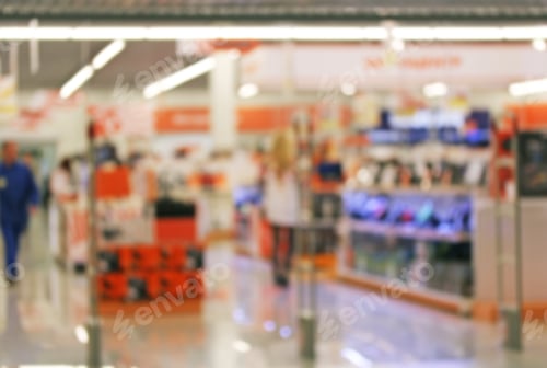 Preview: Blurred Shopping Mall Background