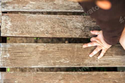 Preview: Tiny Hands And Feet Of A Baby, Retro Style.