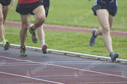 Preview: Athletes Running On The Athletics Track