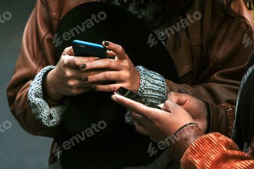 Preview: Girls Chatting With Mobile Phone