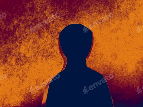 Preview: Man Shape Cut Out Of Paper In The View
