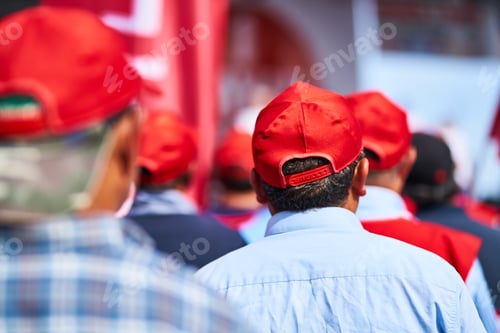 Preview: Back Image Of Men In Red Hat