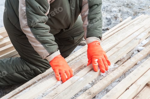 Preview: Carpenter Working At Sawmill, Closeup Photo