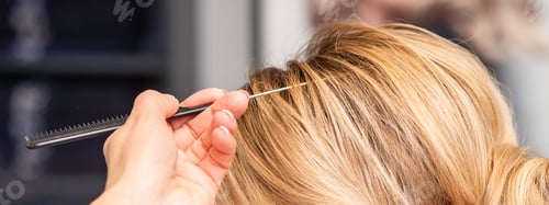 Preview: A Young Woman Receiving Her Hair Done In A Beauty Salon