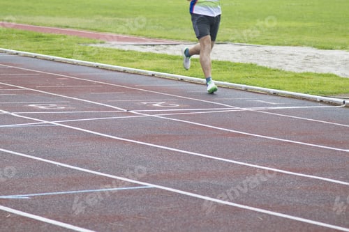 Preview: Athletes Running On The Athletics Track
