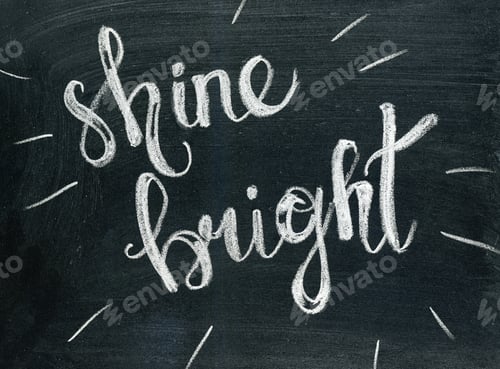 Preview: Shine Bright Chalkboard Lettering