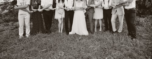 Preview: Bride And Groom With Guests Together