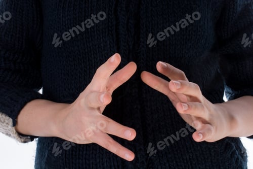 Preview: Hand Making A Gesture On A White Background