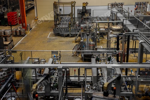 Preview: Beer Factory Interior With A Lot Of Machines