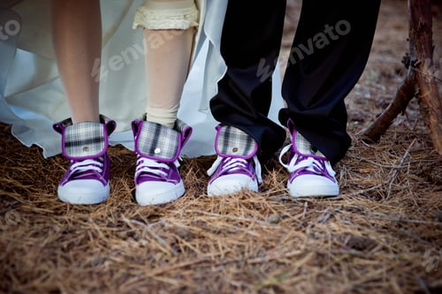 Preview: Couple Of Newly Weddings With Funny Equal Sneakers.