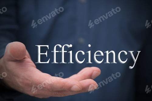 Preview: Business Man Hand With The Concept Of Efficiency