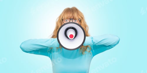 Preview: Adult Woman With Megaphone