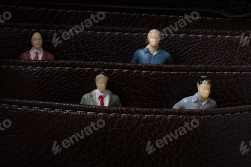 Preview: Tiny Figurine Of Group Of Men Miniature Model In Pockets