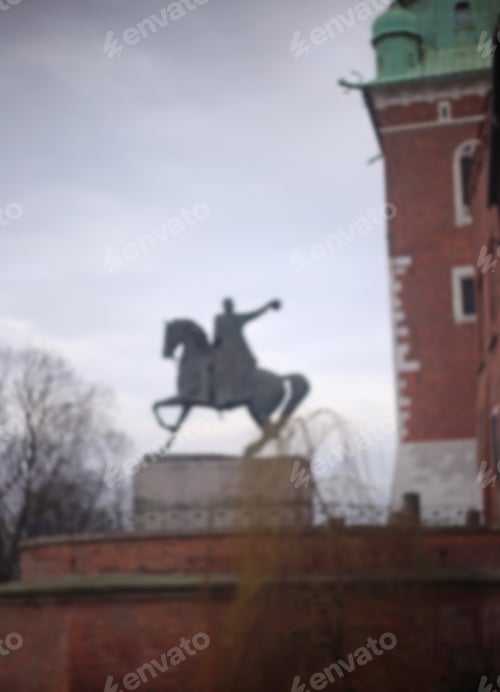 Preview: Blurred Statue At Krakow Wawel Castle