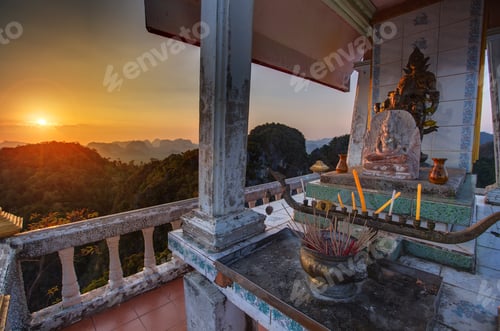 Preview: Spectacular Look At The Krabi Province From Tiger Cave Monastery At The Sunset, Thailand