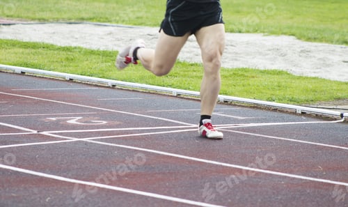 Preview: Athletes Running On The Athletics Track