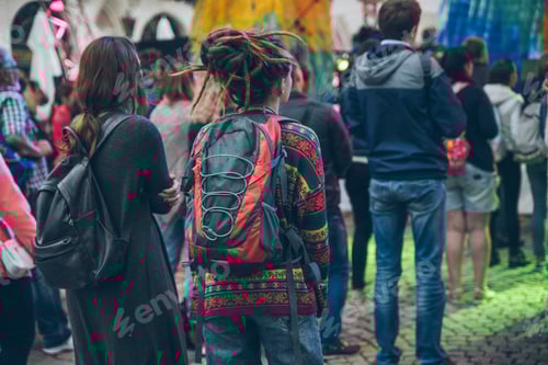 Preview: People Standing At Concert. Legs Close Up. Lifestyle