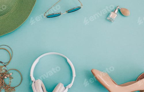 Preview: Beauty Table. Fashion Concept. Top. Woman Tools.