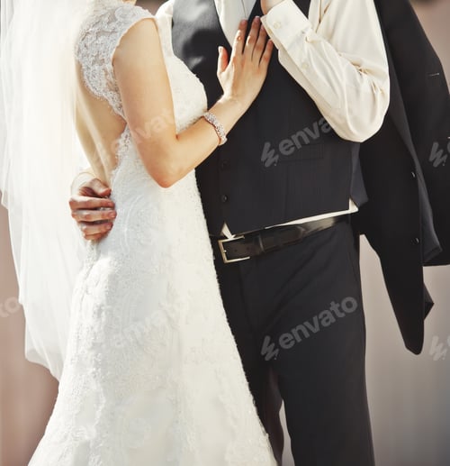 Preview: Young Wedding Couple. Groom And Bride Together.