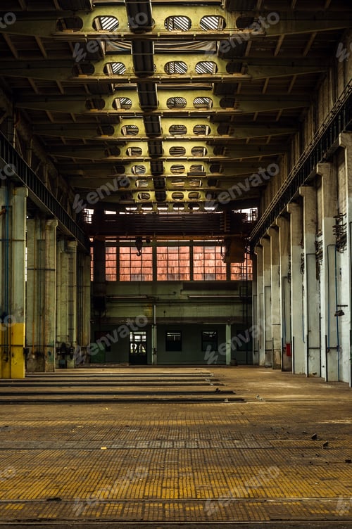 Preview: Industrial Interior Of A Vehicle Repair Station