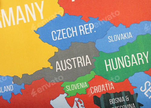 Preview: Austria Map Close Up