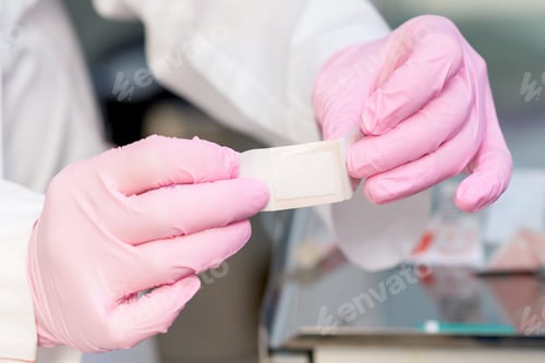 Preview: Nurse Shows Sticky Plaster In Her Hands.
