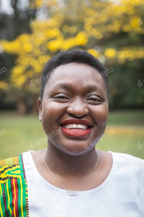 Preview: Portrait Of A Happy Young Woman In A Park In Nairobi, Kenya, She Is Living With Hiv