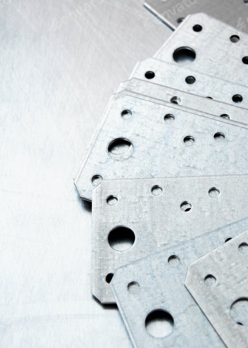 Preview: Metal Working Tools. Metal Style. Metal Preparations And Fixing Elements On The Scratched Metal