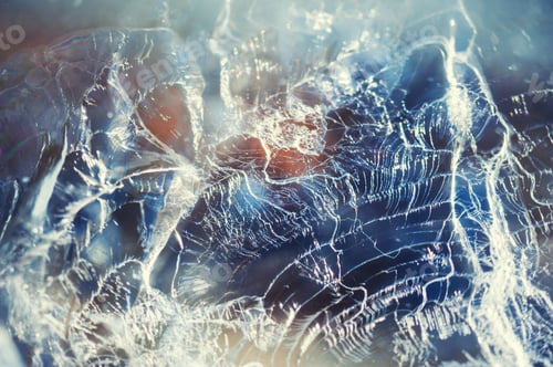Preview: Ice On The Frozen Lake. Macro Image, Shallow Depth Of Field. Abstract Nature Background