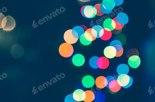 Preview: Blurred Shiny Background With Colorful Lights And Bokeh