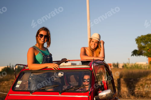 Preview: Group Of Friends On A Roadtrip Through Countryside