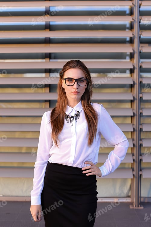 Preview: Ambitious Modern Young Women Woman, Business Woman, Student Posing For Camera, Smiling, Change