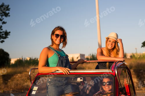 Preview: Group Of Friends On A Roadtrip Through Countryside