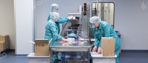 Preview: Pharmaceutical Factory Workers In Sterile Environment